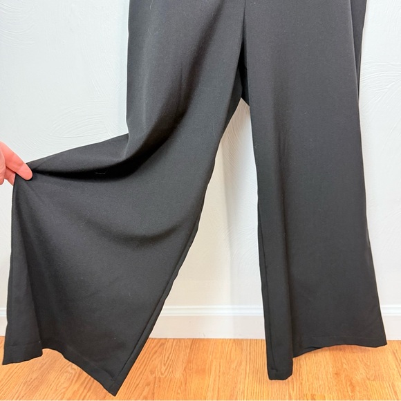 Nasty Gal Wide Leg Dungaree Jumpsuit overalls BLACK size 10 NWT - Picture 6 of 17